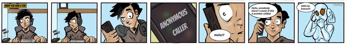 Zulfugart's tweet photo. When you have a fan xD #webcomics #zulfugart #webcomic #2dart #comics #webcomics #anonymouscaller #stalker #Smartphones #calling #adobephotoshop #twittercomics #novoicemail #2dart #callbots https://t.co/n2qpDihguj