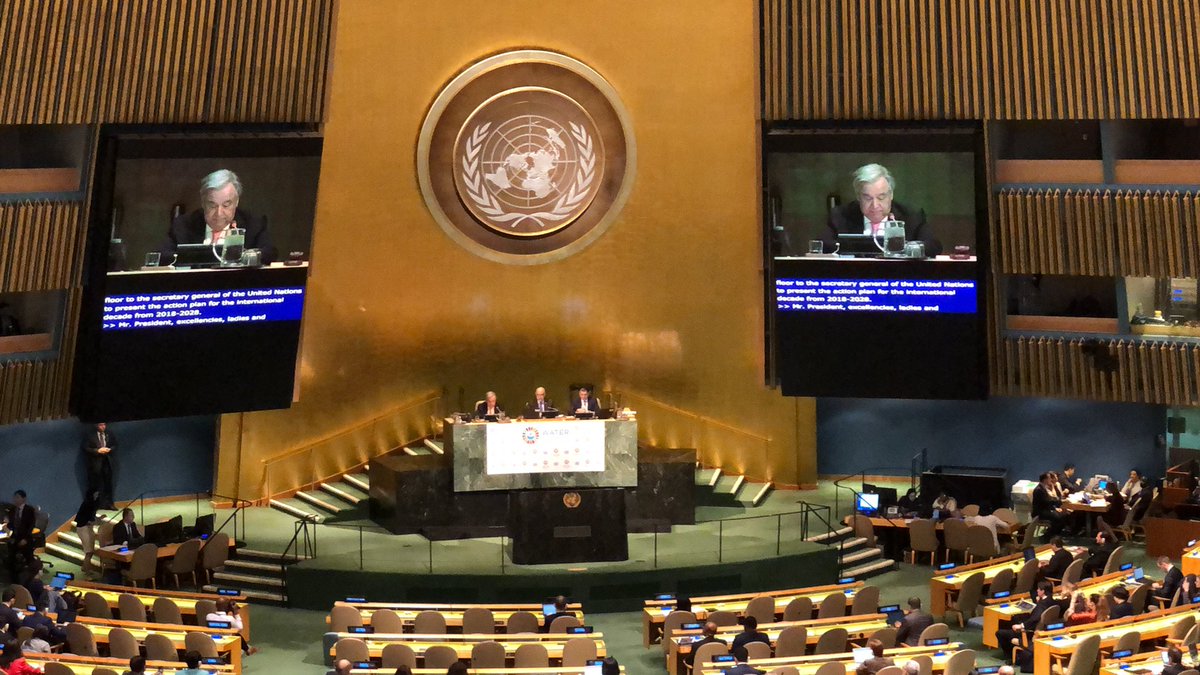 ArianeCBrotto's tweet photo. “Water is a matter of life and death” H.E. Mr. Antonio Guterres, Secretary-General of the UN #WaterActionDecade #WorldWaterDay https://t.co/dwsMLFfcZO