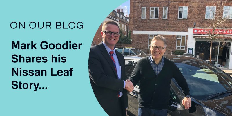 DriveElectricUK's tweet photo. EV enthusiast @markgoodier  was the first person in the UK to take delivery of a Generation 1 Nissan Leaf back in 2011... now in 2018 he's back for the next-gen model 
https://t.co/YzetKeFDGY
#NissanLEAF #Nissan #Leaf #EV #ElectricVehicle https://t.co/eQ353sykqm