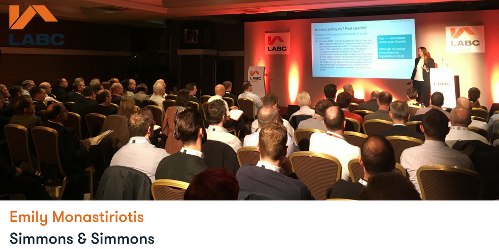 Thank you <a href="/EMonastiriotis/">Emily Monastiriotis</a> some interesting points in your talk around the ambiguity that exists when interpreting the guidance in Approved Document B and how this can compromise fire safety in buildings.