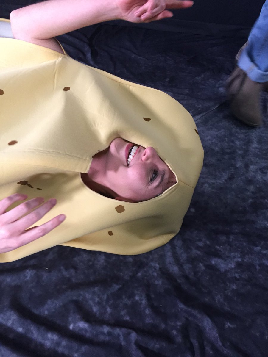 Queen_Nerdling's tweet photo. Shining Stars silly photo today. I may or may not have run through the halls afterwards dressed like a Potato. #nerdling #queennerdling #TexanPride https://t.co/7gcXgTfd0k
