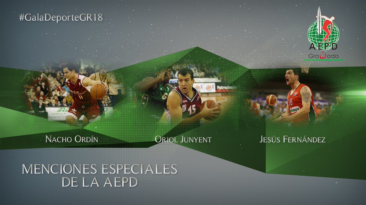 Mención especial a tres jugadores de baloncesto que hicieron historia en nuestra ciudad. Nacho Ordín, Oriol Junyent y Jesús Fernández. #GalaDeporteGR18