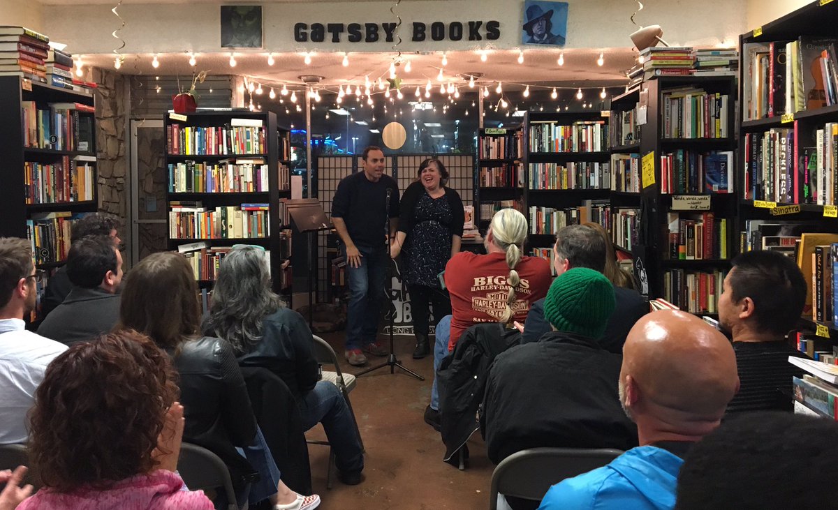 Huge THANKS to @GatsbyBooks & its amazing, generous standing room only crown for our book event for HOW TO LOVE THE EMPTY AIR & @derrickbrown's HELLO. IT DOESN'T MATTER. So grateful for last night's magic. So so grateful.