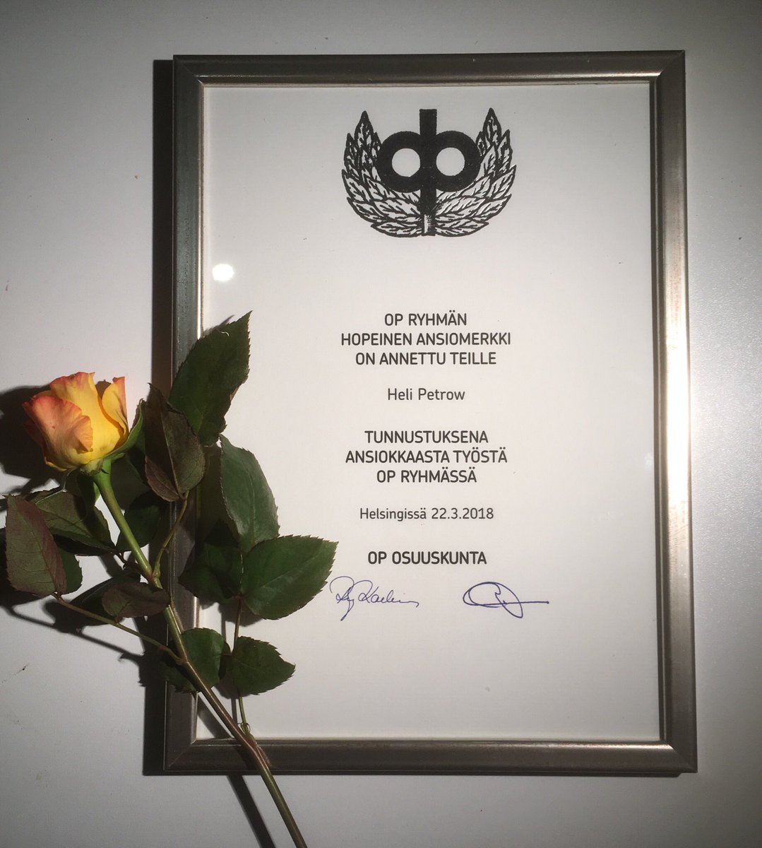 Juhlailta. Kiitos #opkeskisuomi ja #hyvättyökaverit