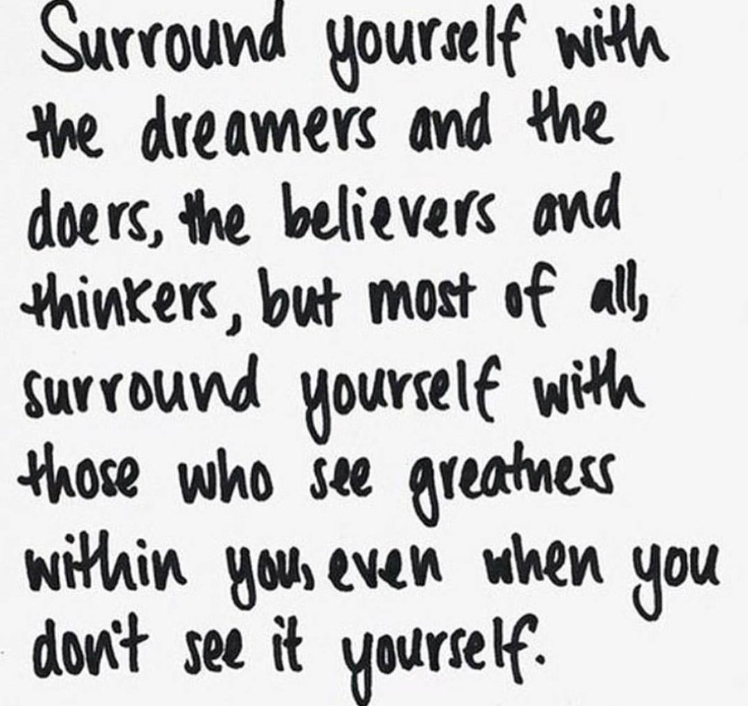I surround myself with great people but mostly I surround myself with people who encourage my insanity because what greatness can be achieved without a little bit of insanity.