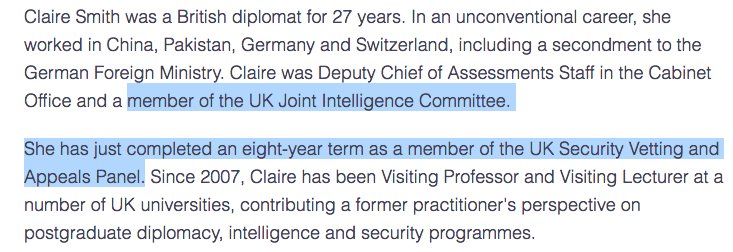 3/ Misfud and Claire Smith of the UK Joint Intelligence Committee and eight year member of the UK Security Vetting panel both trained Italian security services at the Link university in Rome and appear to be both present in this phone  http://archive.is/YX9jq#selection-341.263-347.99