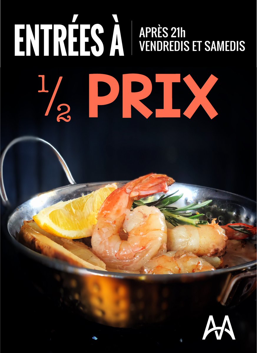 MilanGatineau's tweet photo. Tous les vendredis et samedis au Milan, LES ENTRÉES sont À MOITIÉ PRIX après 21h 🍤  Venez prendre une bouchée avec un DJ sur place dans une ambiance accueillante!! Au plaisir de vous accueillir 🎩🍴! https://t.co/d73j9wPgjF