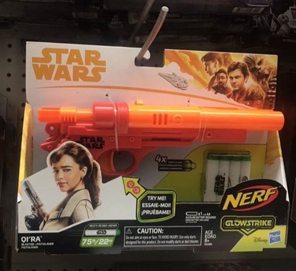 yak_face's tweet photo. Solo NERF Glowstrike Blasters Found at TRU | https://t.co/Gox1PxSoBv https://t.co/eoabW8swn8 #nerf #glowstrike #hasbro #soloastarwarsstory #starwars #toysrus https://t.co/2qsky3gIHc