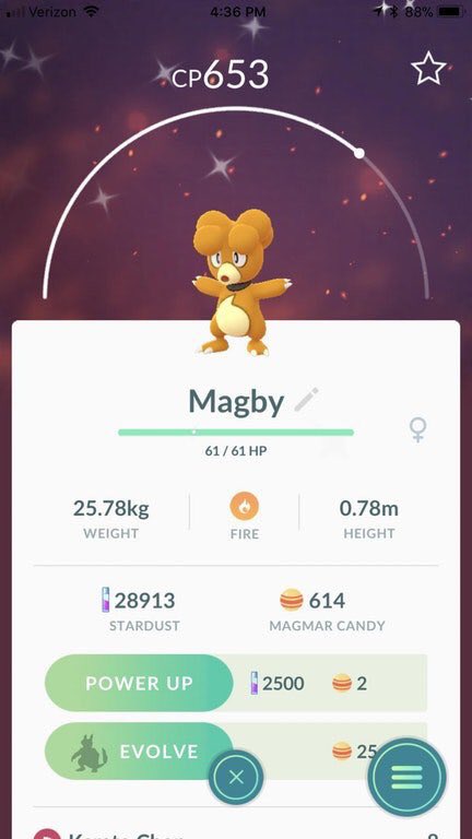 PokemonGOHubES's tweet photo. ¡Magby Shiny ya disponible! https://t.co/x4Q5tSS9Ct