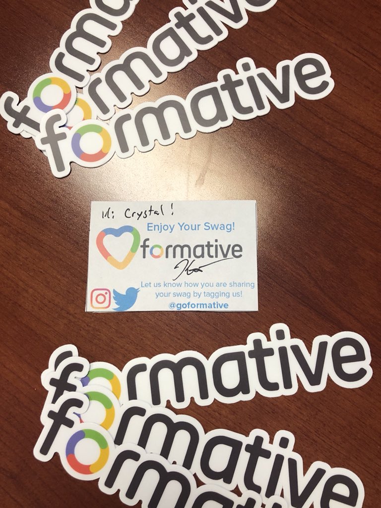 crystalfyu's tweet image. Thank you @goformative for our swag! We are ready and excited to show the awesome features of #GoFormative 😎 #CASTTE2018