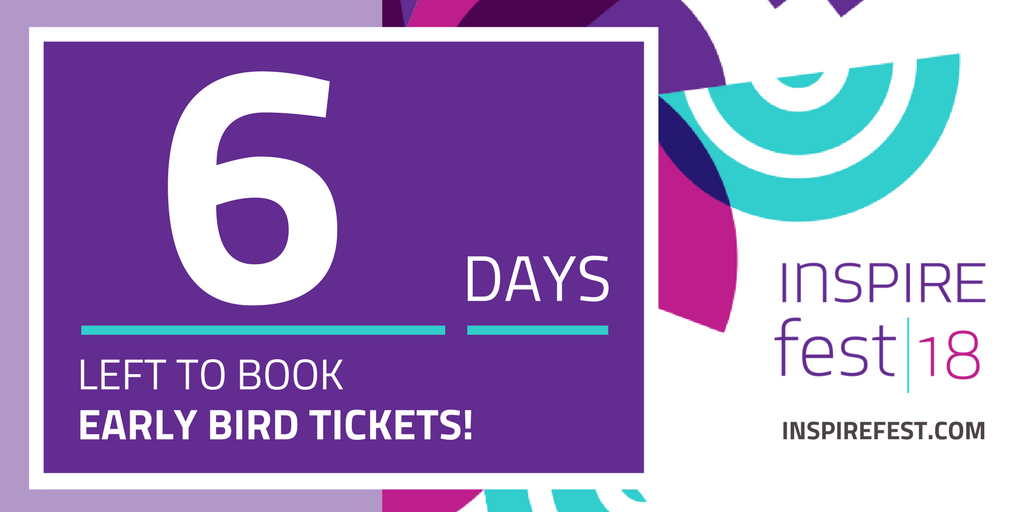 Tick-tock, tick-tock ... inspirefest.com/#tickets https://t.co/D7unAl0ihR