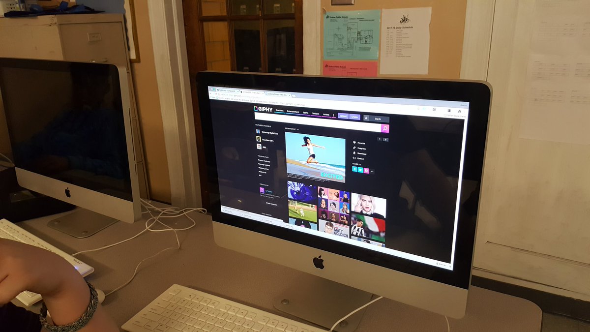 MrYatesFMS's tweet photo. It's getting GIFy in computer class today! Students are finding photos to make gifs to show excitement, funny, and celebrations. #fmsteach #fpslearn #springbreakisalmosthere https://t.co/4XFPS8Tokk