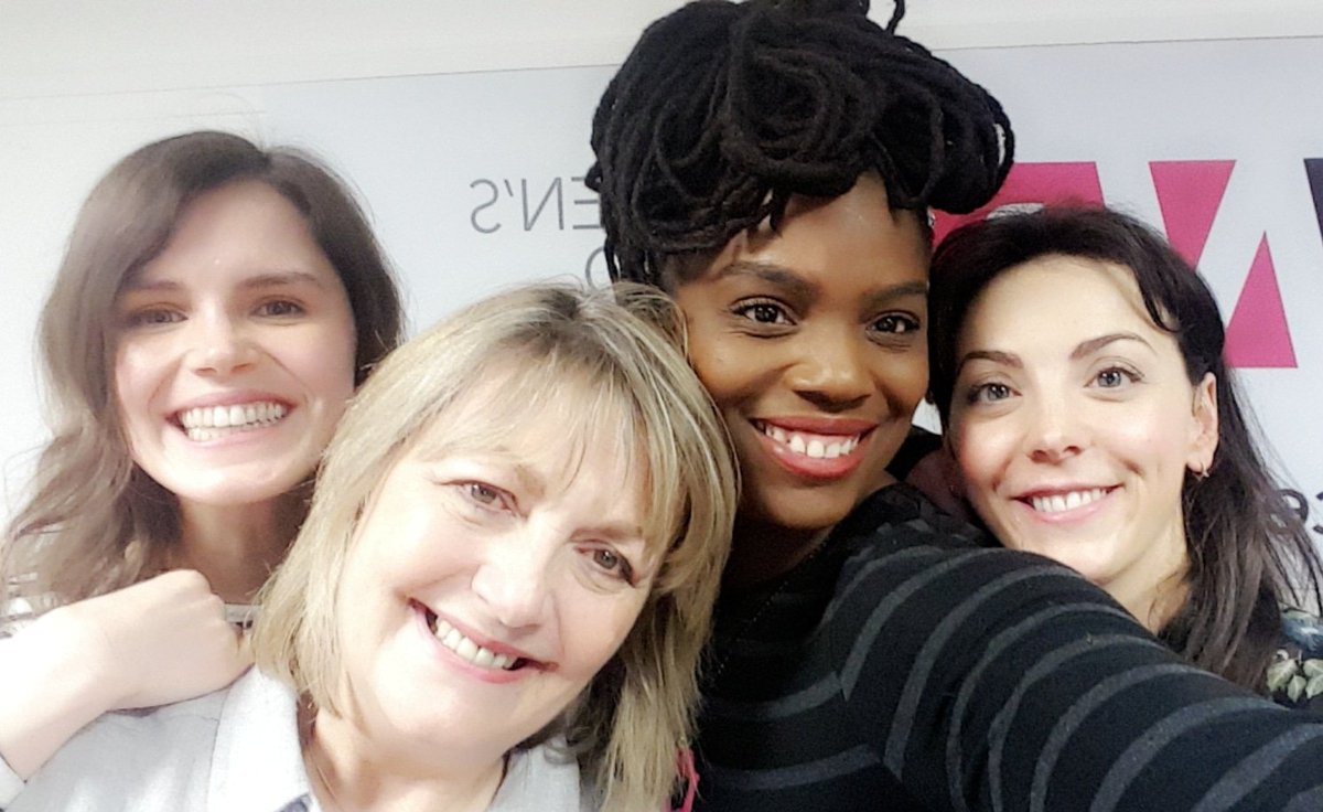 ThanyiaMoore's tweet photo. We three winners and the woman who made it all happen βΊοΈπ @funnywomen @funnywomenlynne @camgurrrl @naomirosasheldon @womensradiostn #FunnyWomen #FunnyWomenAwards #FWAWARDS2017 #HeForShe #ThanyiaMoore #MooreLaughter #Comedian #Host #MC #Actress https://t.co/T34o8R5D55