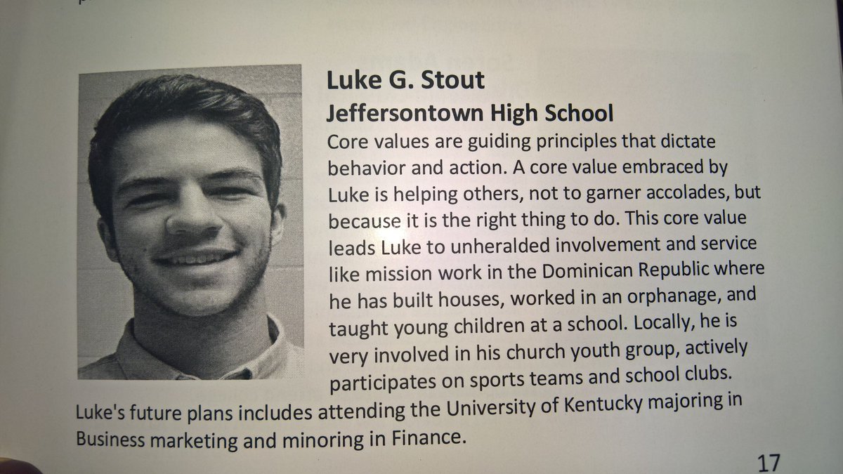 JtownFBLA's tweet photo. Jtown FBLA President, Luke Stout, receives the Unsung Hero Award from the Louisville Rotary Club. Congrats and way to represent! https://t.co/JHwUG7roJ9