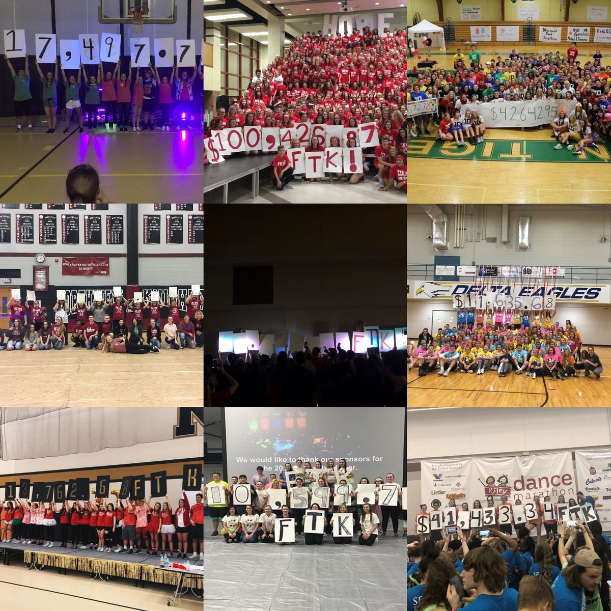 Last weekend was a HUGE weekend for these schools FTK, raising a combined $254.5k! Thank you to these nine amazing schools &amp; their communities for all their hard work...Here's to breaking records, changing lives, and having fun! #WeekendTotalUpdate