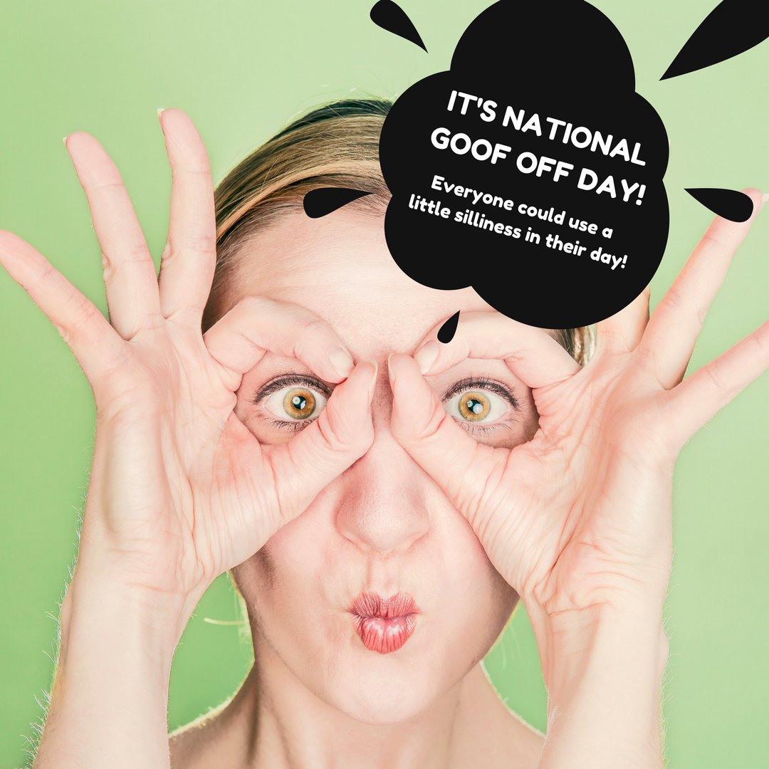 liveatthenclave's tweet photo. Why so serious? It's National Goof Off Day! Just maybe wait until you're not at work to unleash your silly side. #goofoff #besilly #havefun https://t.co/r0hRkRY1t7