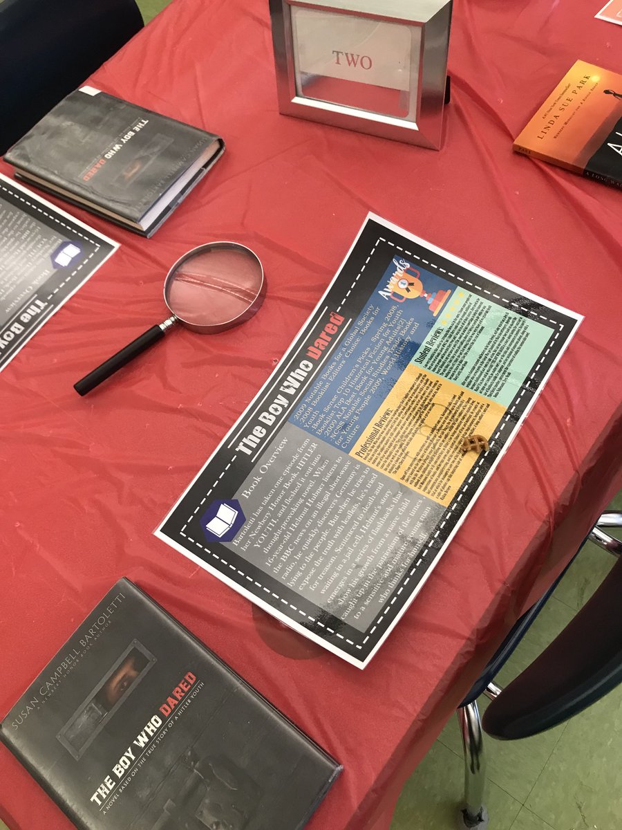 used2bMsMurphy's tweet photo. Book Tasting! Today we are “tasting” the books for our Moral Courage Unit! #BravoBburg #8thgradeLA #moralcourage #weremember https://t.co/2kuPMwByWw