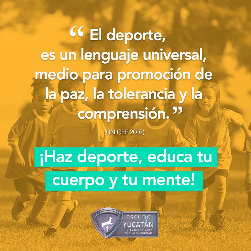 EscudoYucatan's tweet photo. El deporte es necesario para construir buenos valores. https://t.co/F4CLkFnwjk