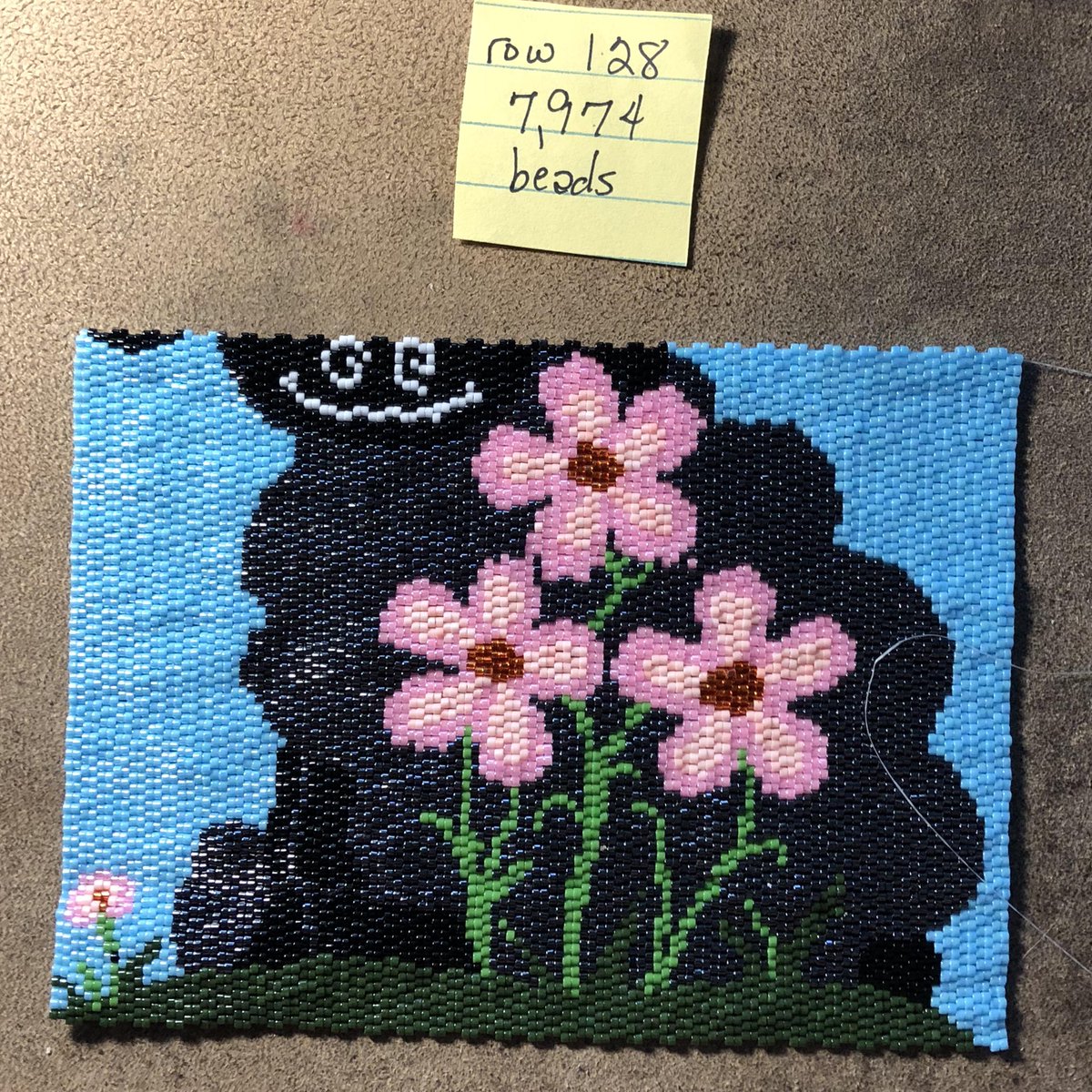 KMDESTASH's tweet image. I am on the last 3 pages....but  still a long way to go! ~KM  #beadwoven #beadweaving #offloom #peyote #peyotestitch #handmade #buyhandmade #wallart #art #silhouette #delica #black #sheep
