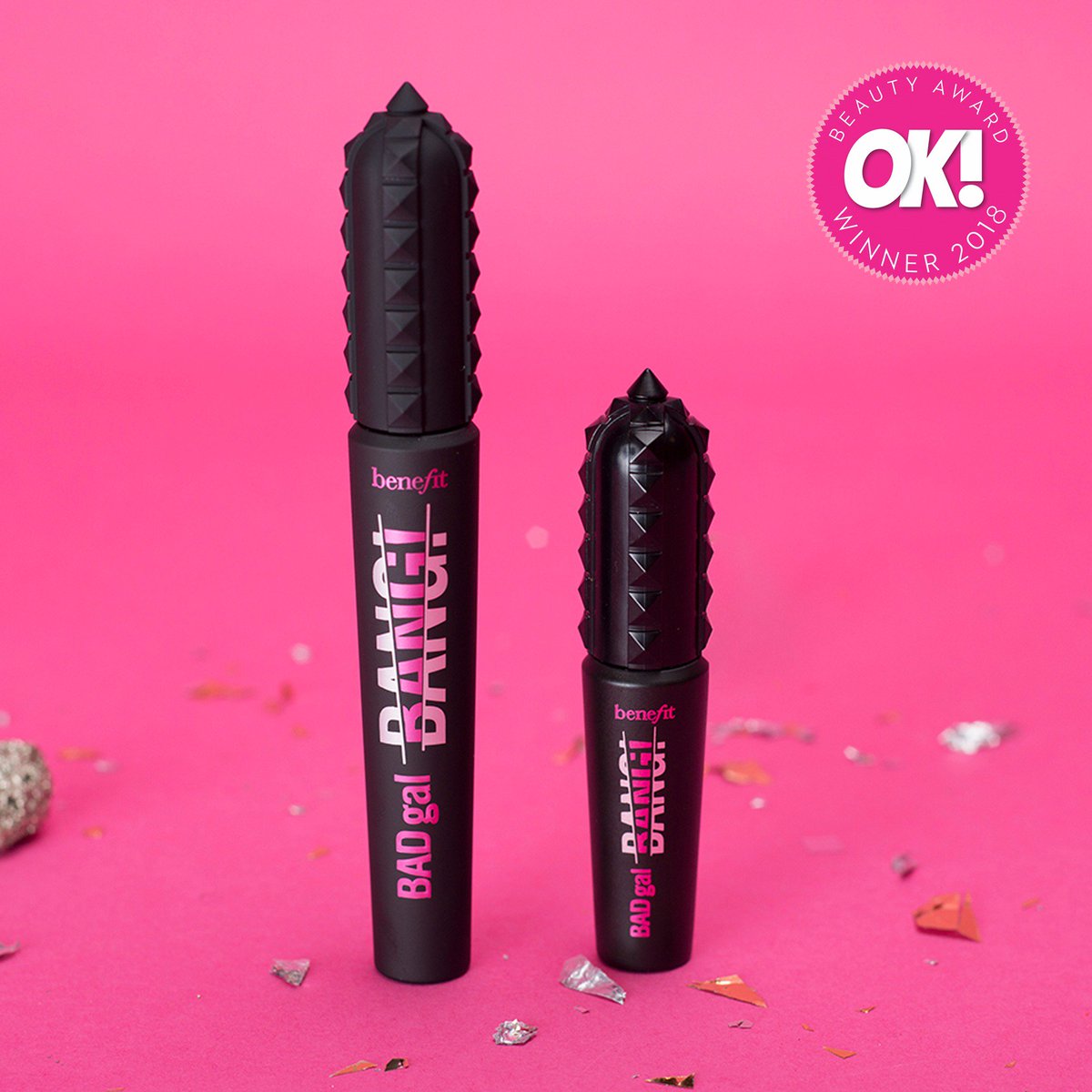 BenefitBeauty's tweet photo. Have you heard the news?! Congrats to #BADgalBANG mascara on winning an @OKMagazine Beauty Award! 🌟🎉 https://t.co/lRugXAxubH