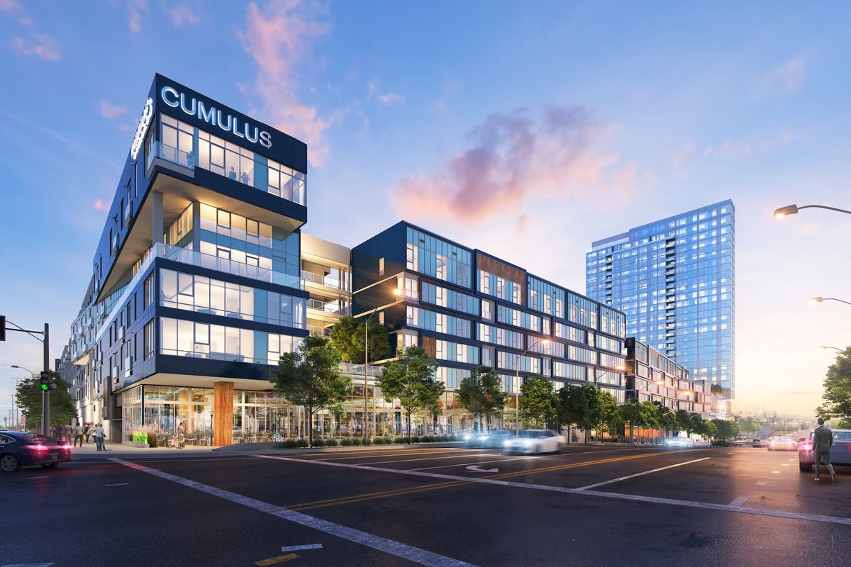 UrbanizeLA's tweet photo. Renderings revealed for the 11-acre mixed-use development that will rise next to @metrolosangeles's La Cienega/Jefferson Station https://t.co/IytgV2yElt https://t.co/dCzUCehRii