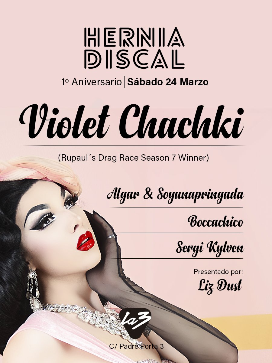 Acabamos de lanzar un nuevo sorteo en nuestro facebook.com/la3valencia  para conseguir un Meet&amp;Greet con <a href="/VioletChachki/">Violet Chachki</a> este sábado en <a href="/La3Club/">La3 Club</a> 
Suerte! ☘️