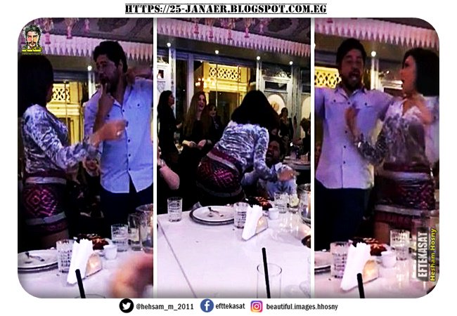 بالفيديو ناهد السباعى وهى ترقص مع خطيبها بشكل مثير على أغنية لأ لأ