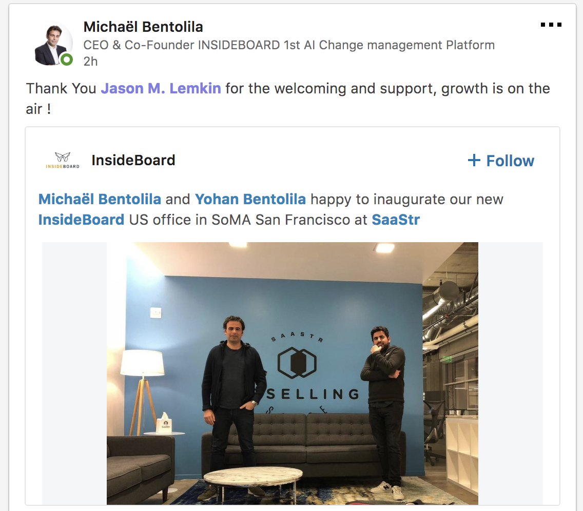 jasonlk's tweet photo. Best way to scale faster?

Work out of SaaStr HQ at @CoSellingSpace!

https://t.co/pdVVg9y44b https://t.co/BTiE5r4DVA