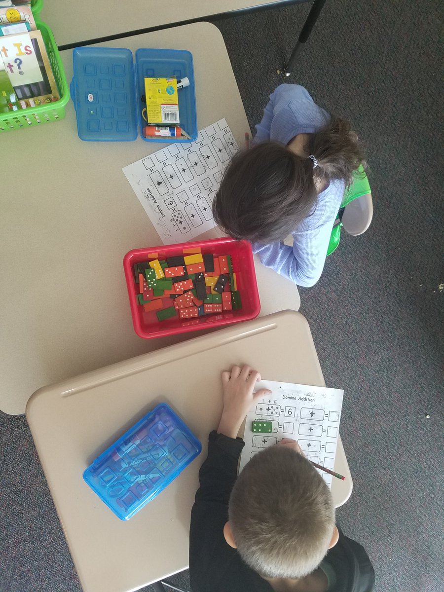 White_BCES's tweet image. Working on our addition and math equations  #dominoaddition @White_BCES