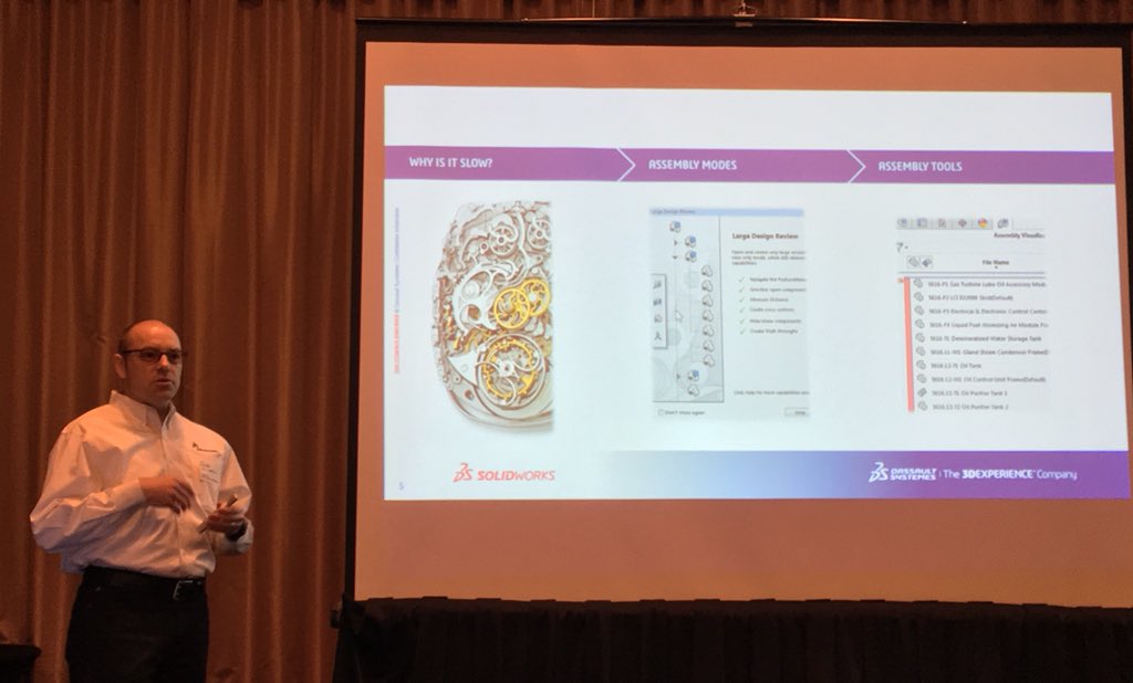 Brad Williamson helps us work with our large <a href="/SOLIDWORKS/">SOLIDWORKS</a> assemblies at the #SWUGN Technical Summit - Nashville. <a href="/SWUGN/">SWUGN</a> <a href="/MusicCityTTM/">Brad Williamson</a>