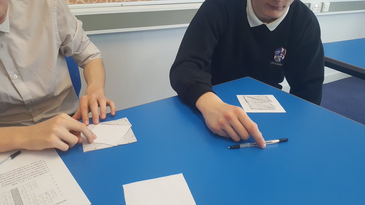 becca_mead's tweet photo. First we read about bean-hating barefoot Pythagoras (little bit of literacy!) then we showed that a2 + b2 = c2 @tbap_octavia https://t.co/vWkxVNMsyA