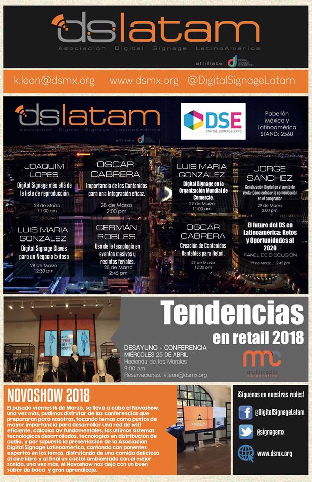 motionADSmx's tweet photo. ¡Nos vemos la próxima semana en #DSE! 
Director de Motion ADS - OSCAR CABRERA estará presente como ponente.
Post de @signagemx https://t.co/BcqD3485FO