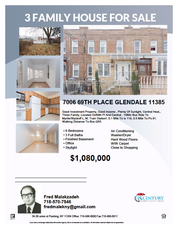 Century_Homes's tweet image. OPEN HOUSE! 
ALL WELCOME!!! 
Sat 3/25 2-4 pm 
7006 69th Place Glendale 11385
Fred M 718-570-7546
#justlisted #openhouse #3fam #glendale #mustsee #forsale #centuryhomesrealty