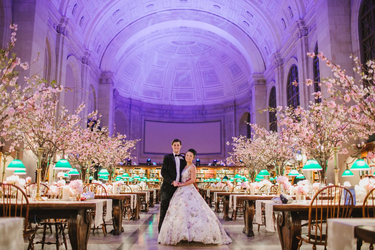 “We wanted it to feel like our friends had come to enjoy the cherry blossoms with us.” -Bride Kaori, on her and husband John's #springwedding in Boston southernneweddings.com/cherry-blossom… #bostonwedding #cherryblossom <a href="/BPLBoston/">Boston Public Library</a>