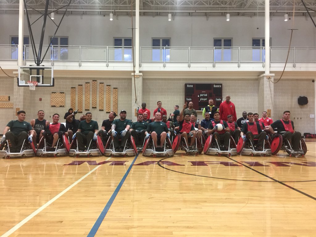 Such a honor to work with these heroes this week. Thank you USMC for your sacrifices and service. Look forward to the next time <a href="/USMC/">U.S. Marines</a> #MCTrials #WheelchairRugby #variants