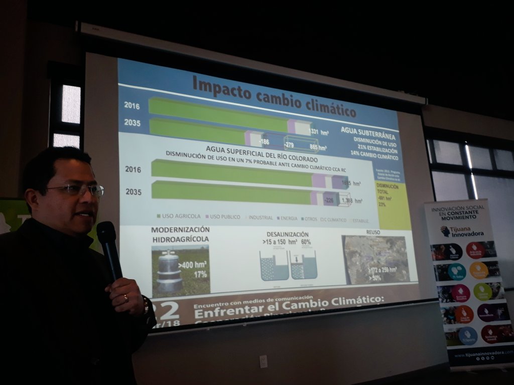 TiBinational's tweet photo. Some of the @CALIBAJA  Environmental issues presented this morning to reporters from CDMX: infections, flora and fauna extinction, water shortage and more. All due to Climate Change. @XBorderConsul  @SmartBorderCali @Serge4IBMayor @WILDCOAST @TijuanaEstuary @TjInnovadora @EPA https://t.co/CttAH9Zlcg