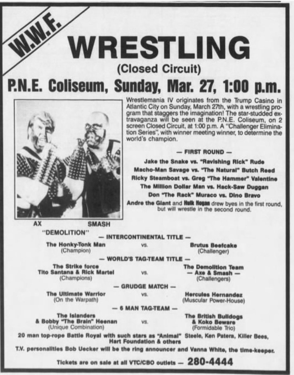 wilson4L1FE's tweet photo. Heres a cool Wrestlemania 4 find I bet you never seen @HeyHeyItsConrad @bruceprichard https://t.co/TONxHceqI4