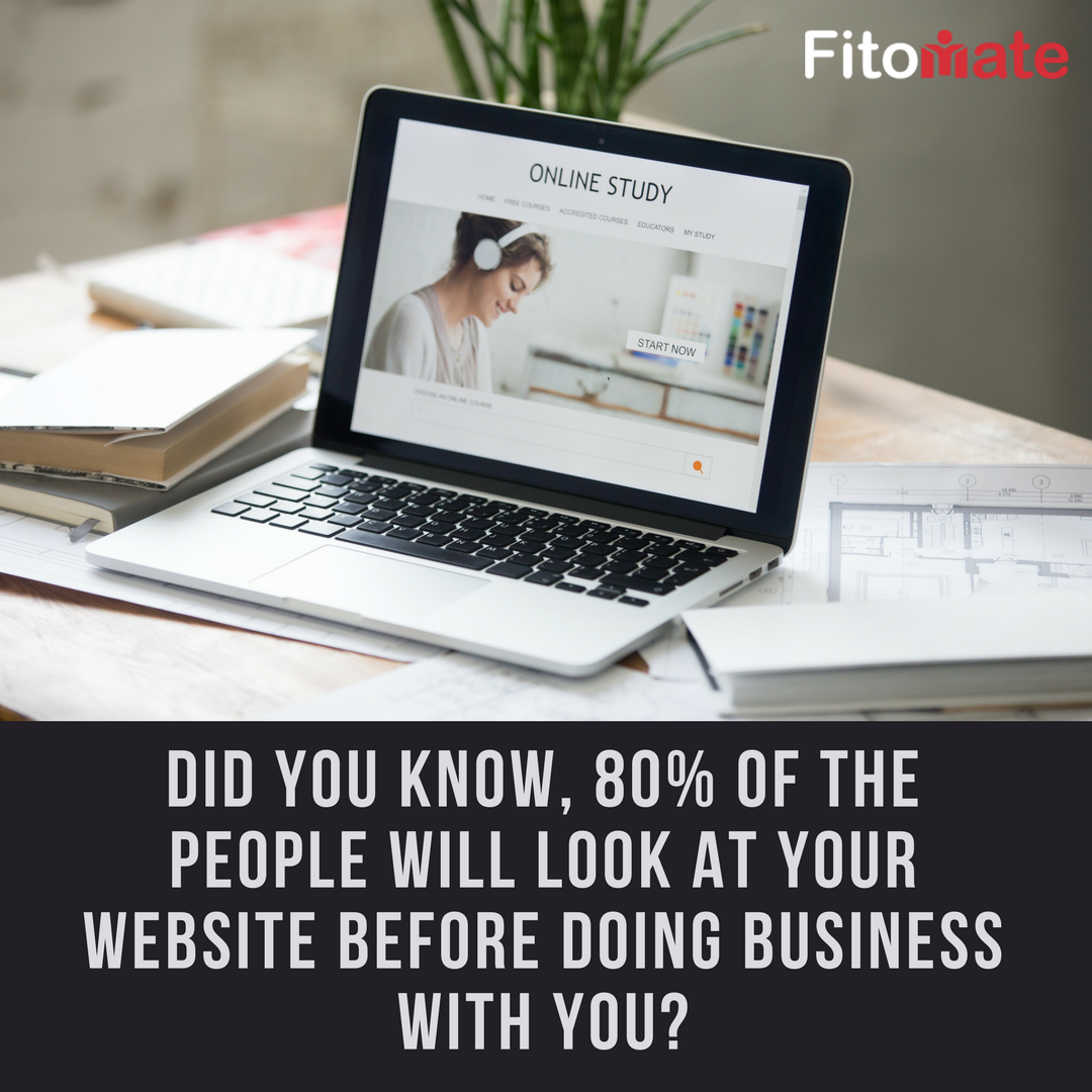 Did you know, 80% of the people will look at your website before doing business with you?

#thefitomate #fitnessmarketing #healthclubs #gyms #fitnessstudios #yoga #fitnessbusinessowners #interestingfact