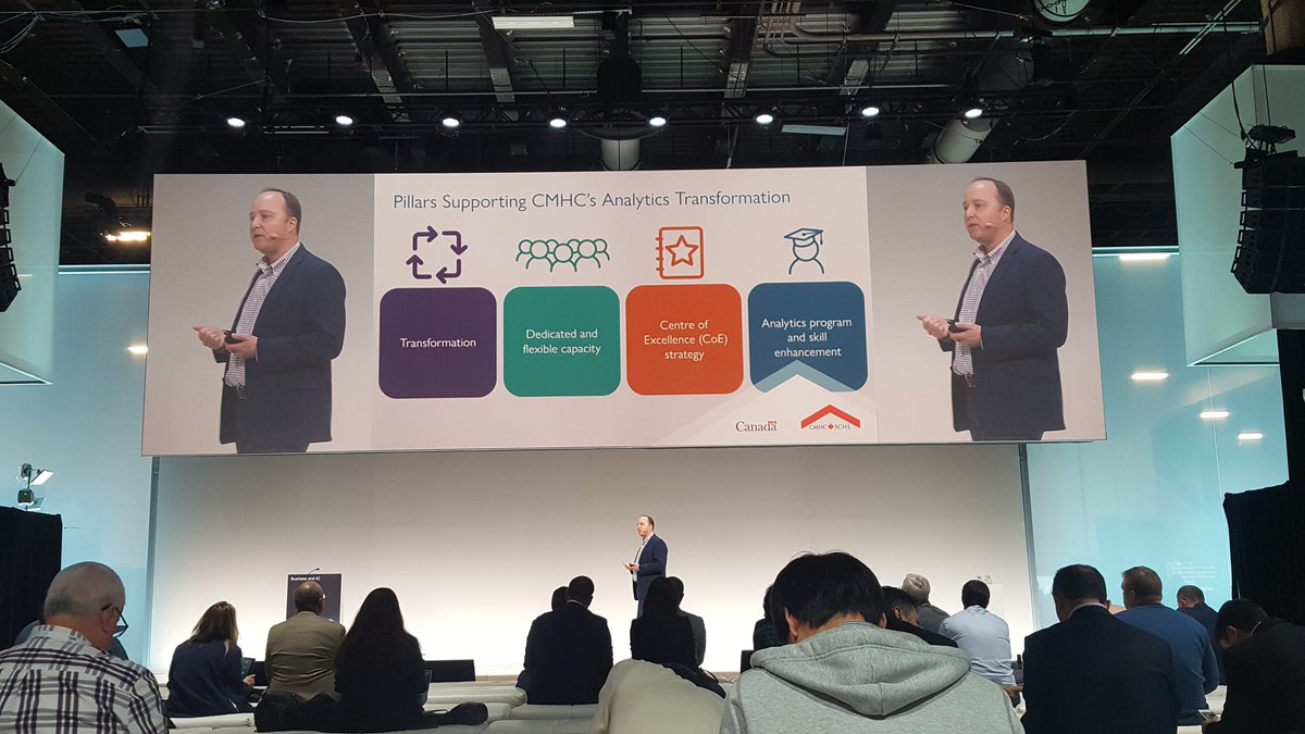 ibmconsulting's tweet photo. .@CMHC_ca is building an insights driven culture and upskilling their data scientists with the help of IBM advanced analytics. #think2018 https://t.co/hakxrATFL4