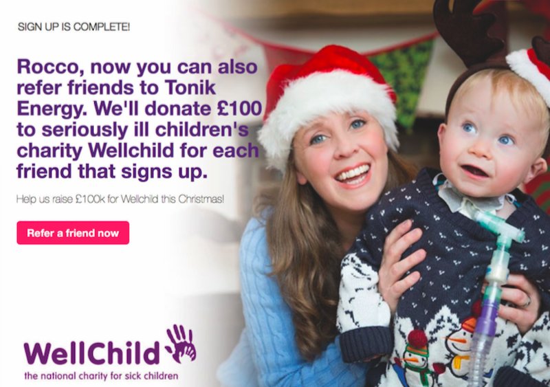 mentionmeshare's tweet photo. The runner up in our category for the most innovative use of referral marketing is @tonikenergy for their charity appeal. #MeTime2018 #energy https://t.co/SrATwR367e