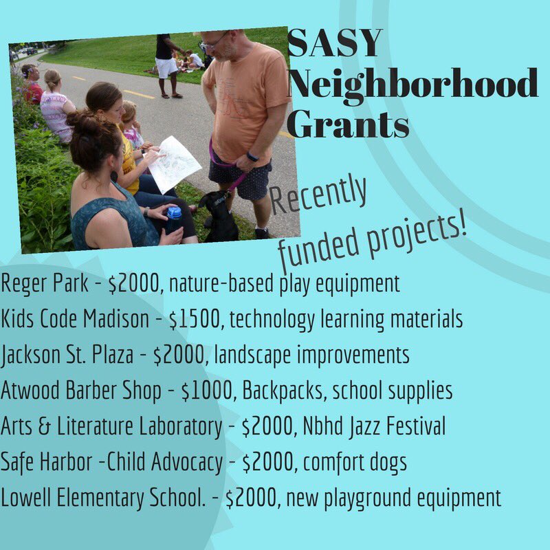 SASYNeighbors's tweet photo. SASY Neighborhood Association just gave away $12,500 to 7 great neighborhood projects! https://t.co/dlYxJVxTHh