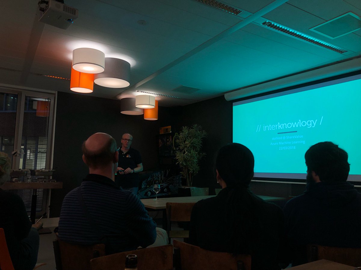 jaspio's tweet photo. Attending a talk on #MachineLearning by @dvroegop #dotned (at @ShareValueNl) https://t.co/8xE5mqui9c https://t.co/i3M7scoXJ0
