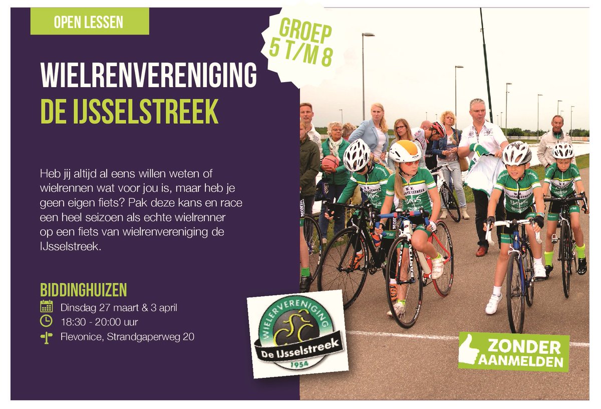 goedbezigobroek's tweet photo. Als wielrennen helemaal je ding is, heeft Wielervereniging de IJsselstreek een niet te missen kans. Je kunt het hele seizoen met ze meerijden op een fiets van de vereniging. Tijdens twee open trainingen kun je dit komen proberen. #wielrennen #ijsselstreek #fietsen #biddinghuizen https://t.co/dUaRExHplc