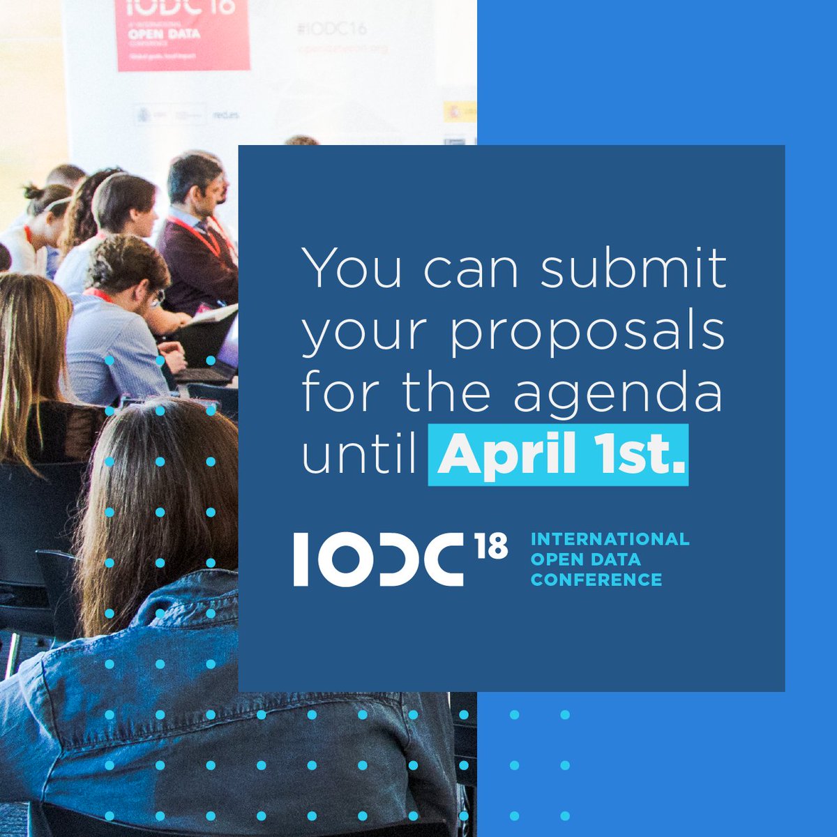 Did we say that you have 10 days to submit your #IODC18 proposal? Don't be late to the party, submit at opendatacon.org/call-for-propo…