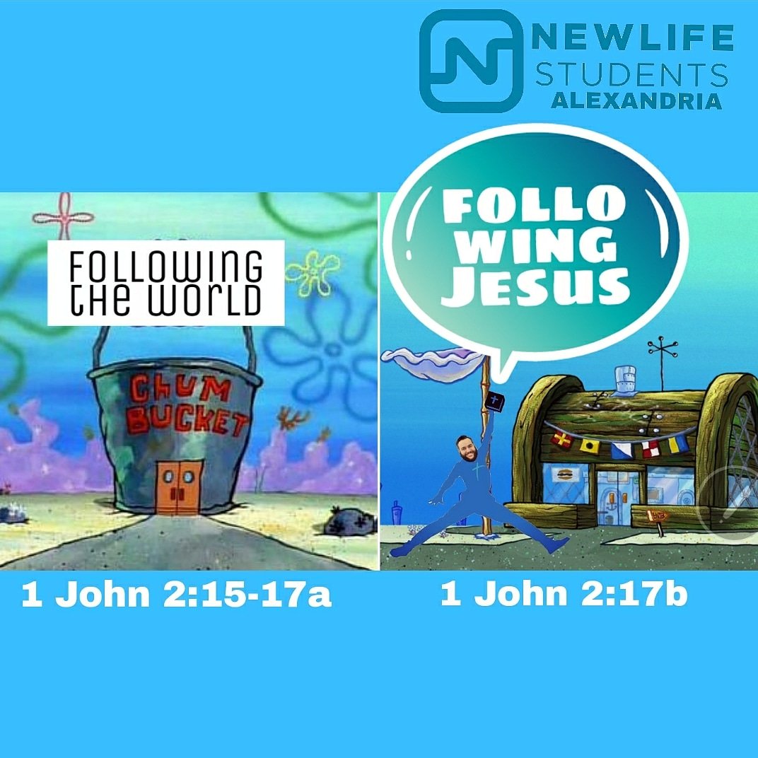 newliferiot's tweet photo. #NLAstudents

#FollowJESUS #FollowingJESUS #Sunday
1 John 2:15-17

#YouthGroup #Church #Jesus #Student #Teen #Love #Leader #Discipline #ministry #NLAlexRiot #Thursday #TBT #stickyfaith #pastor #youth #work #christian #worship #studentleader #nextgen #life #ChumBucket #KrustyKrab https://t.co/8kIA5iNyBm