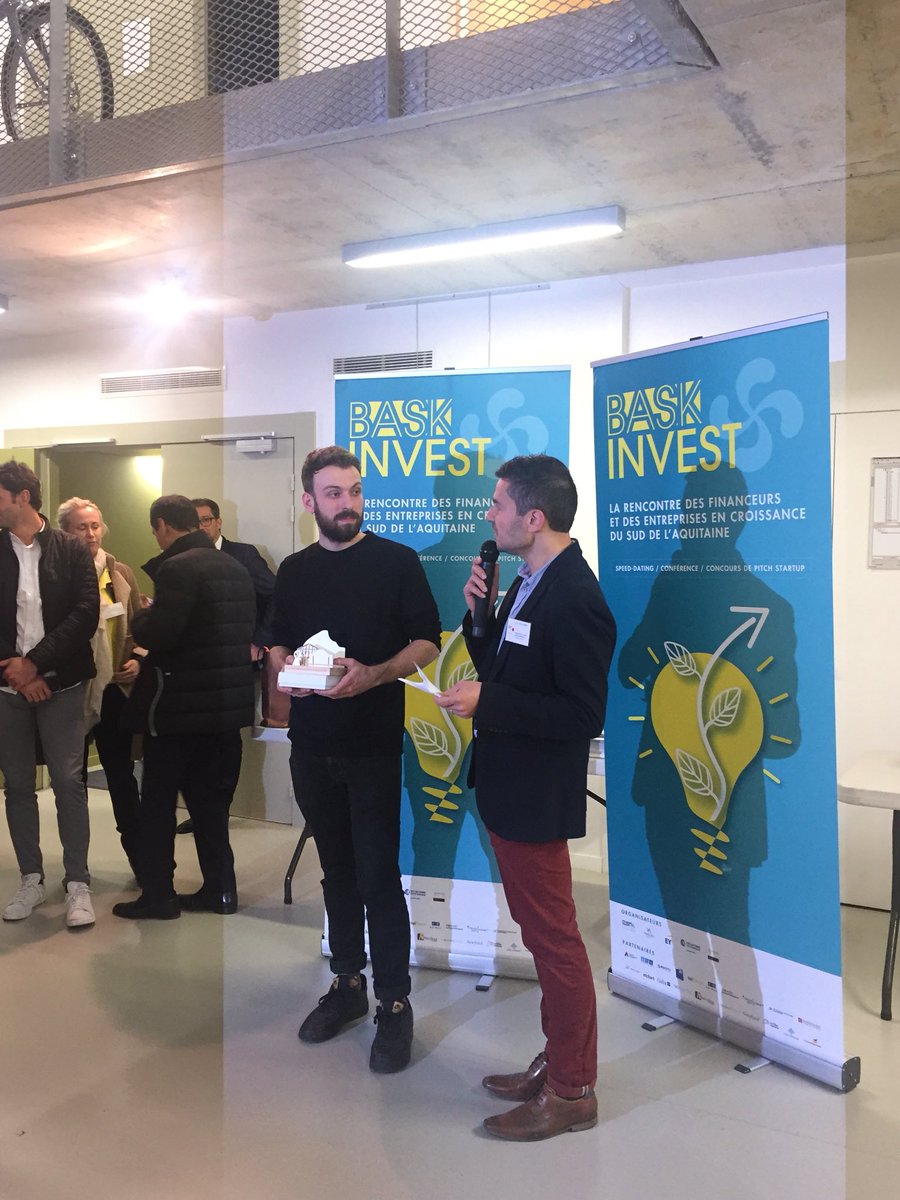 RocheJu's tweet photo. Bravo #Dabdesign qui gagne le Prix International Bask’invest 2018 remis par @credit_agri_PG et 10 heures d’accompagnement individualisé développement international #baskinvest @EstiaOfficiel @CCIBayonnePB @EYFrance @VENTURY_Avocats https://t.co/9zlRWIe9s6