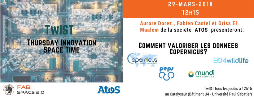 Connaissez vous les plateformes destinés à valoriser les #données <a href="/CopernicusData/">Copernicus EO Data</a> ? <a href="/dorez_aurore/">Aurore</a> <a href="/fabiencastel/">Fabien Castel</a> @DrissElMaalem de l'entreprise <a href="/AtosFR/">Atos France</a> animeront notre prochain #TwIST: les plateformes <a href="/CopernicusData/">Copernicus EO Data</a> <a href="/mundiwebservice/">Mundi News</a> <a href="/EO4wildlife/">EO4wildlife</a> et #PEPS du <a href="/CNES/">CNES</a> seront présentés