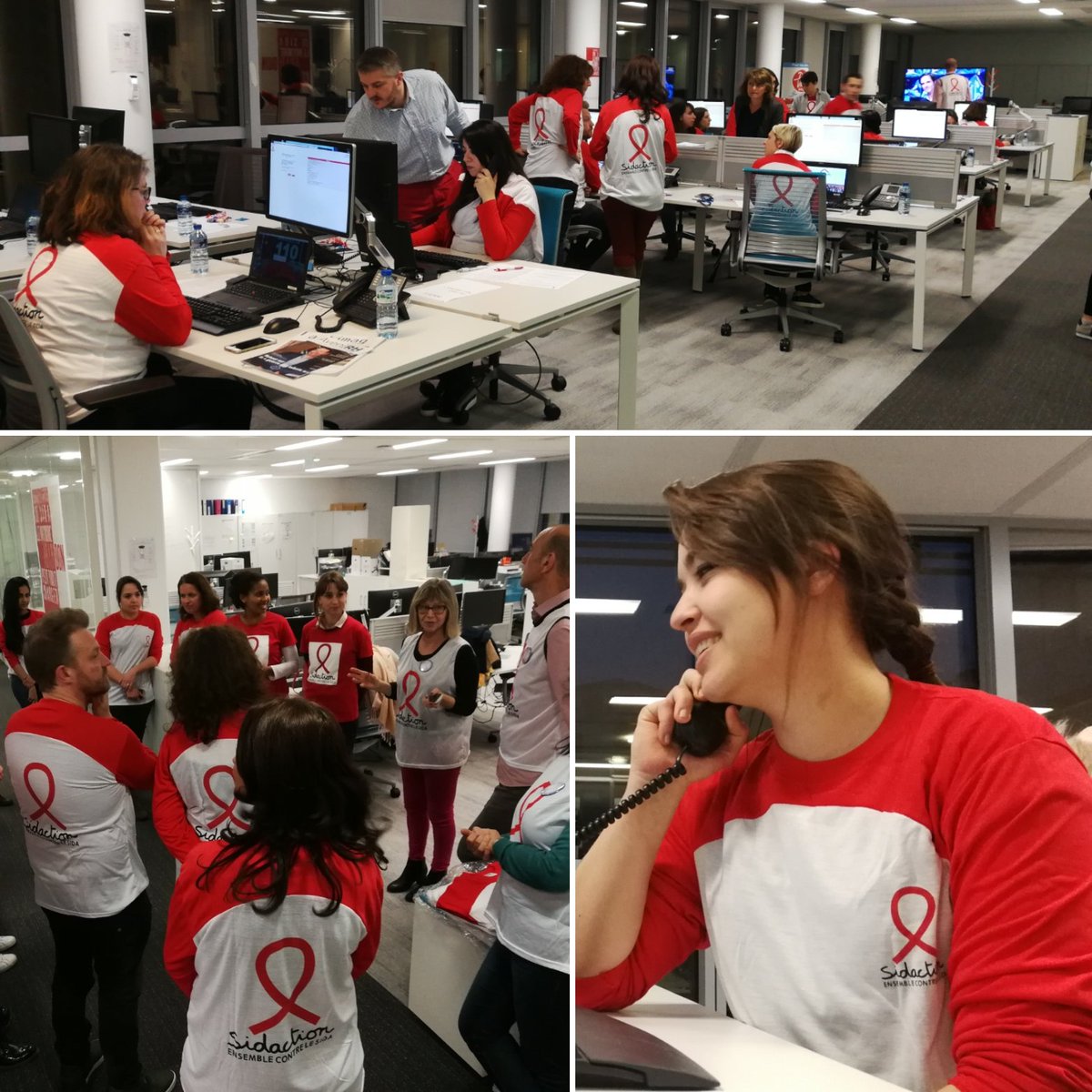 Les collaborateurs <a href="/DirectAssurance/">Direct Assurance</a> bénévoles #AXAAtoutCoeur reçoivent les premiers appels du 📲 110 &amp; les  promesses de dons pour le #Sidaction2018 👏. Fiers d'être le seul plateau téléphonique en France à recevoir les appels pour le lancement du <a href="/Sidaction/">Sidaction</a> 👍 ! #ProudtobeAXA