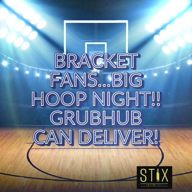 Hanging in tonight ? Order thru <a href="/Grubhub/">Grubhub</a> #MarchMadness #Sweet16