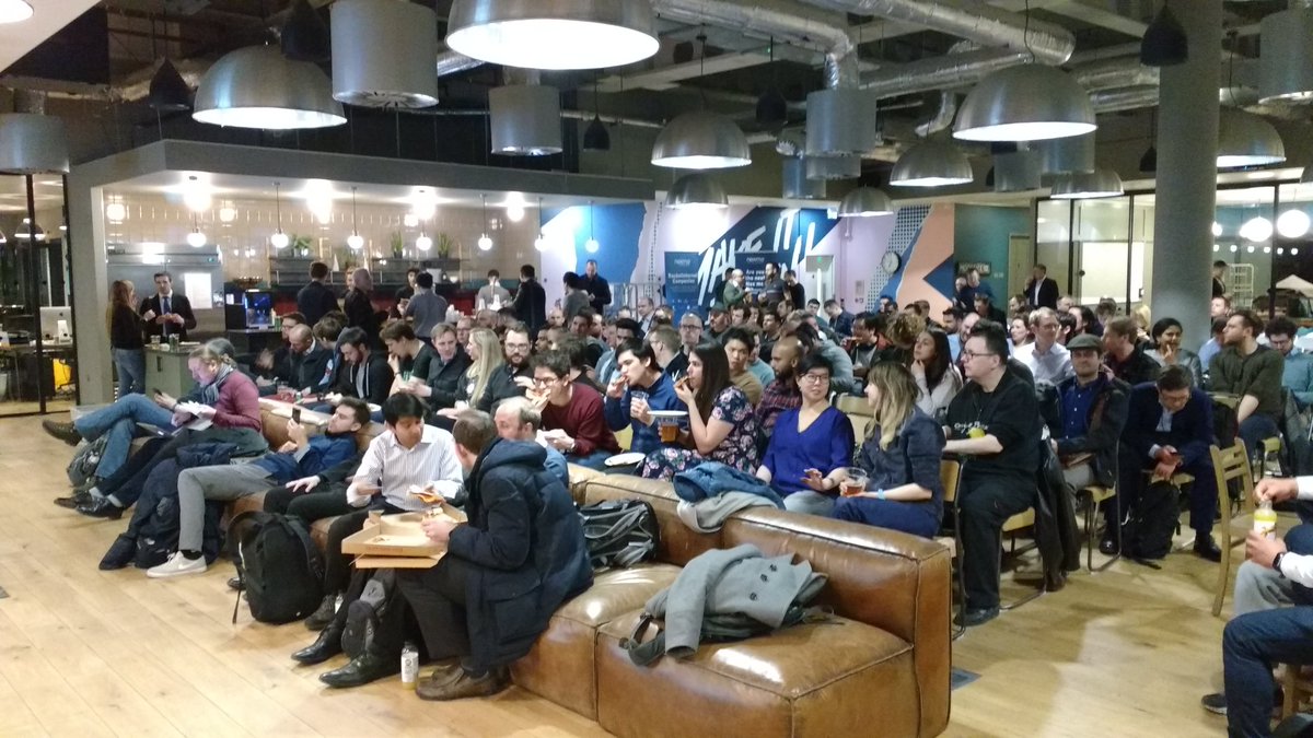 HNLondon's tweet photo. Welcome all to tonight's #HNLondon meetup! Thanks to our sponsors @ConstructorLabs
@Nexmo &amp; @WeWork https://t.co/LIUyyyl6q3